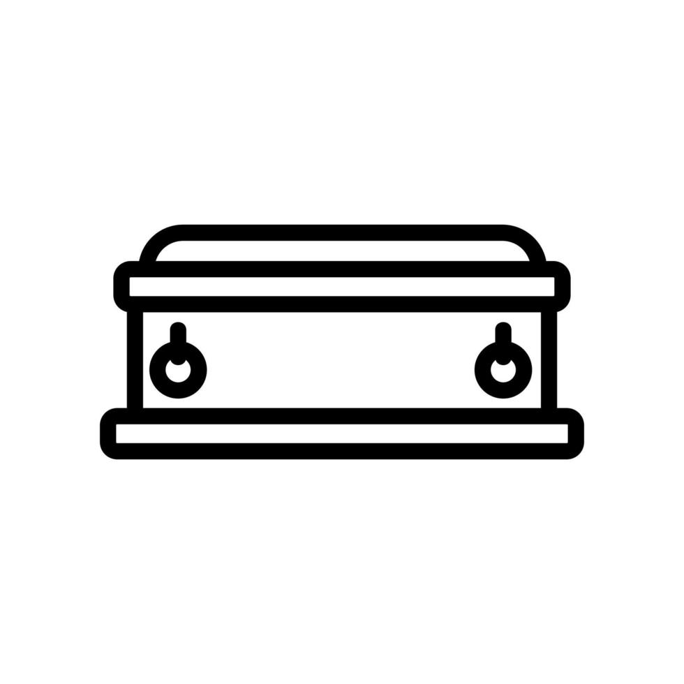 vecteur d'icône de cercueil. illustration de symbole de contour isolé