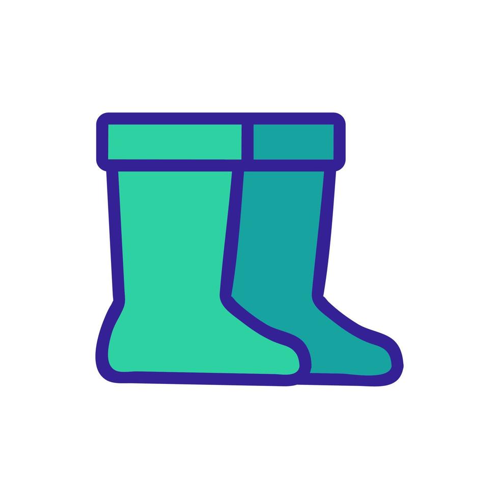 vecteur d'icône de bottes en caoutchouc. illustration de symbole de contour isolé