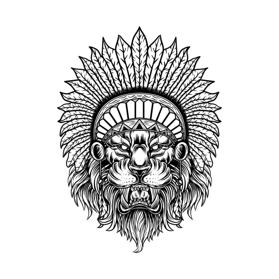 illustration vectorielle de lion indien vecteur
