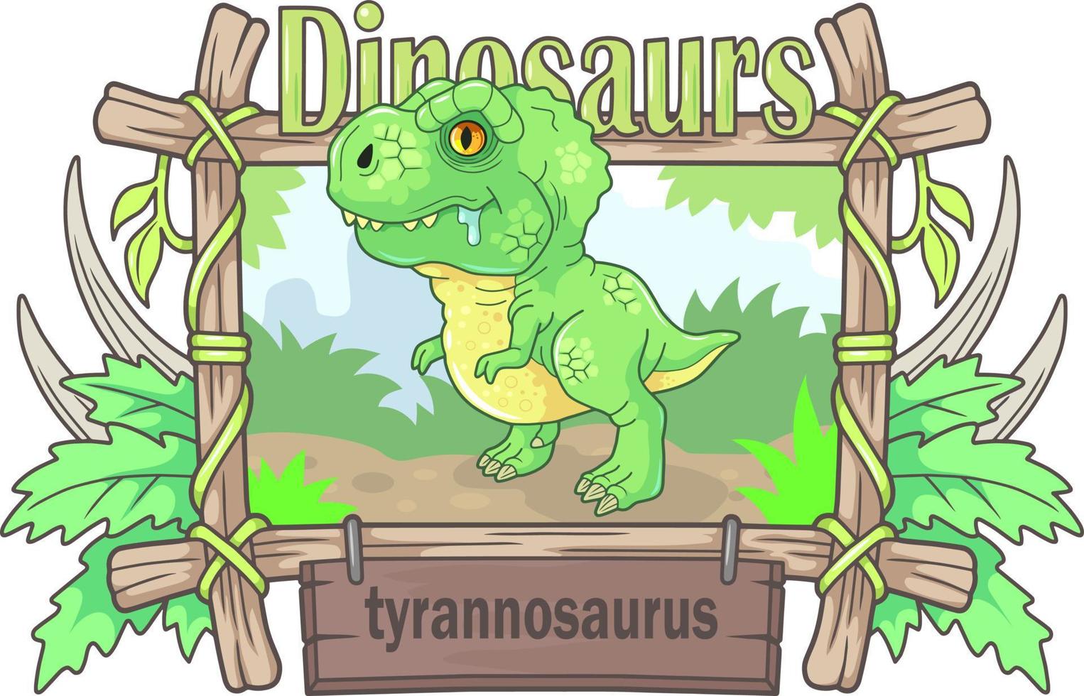 dinosaure préhistorique de dessin animé vecteur