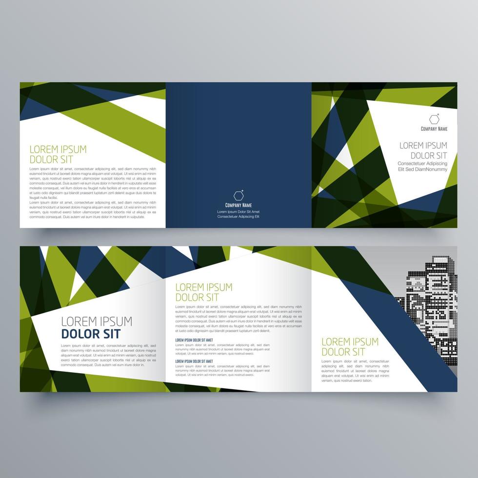 modèle de brochure à trois volets design géométrique minimaliste pour les entreprises et les entreprises. modèle de vecteur de brochure de concept créatif.