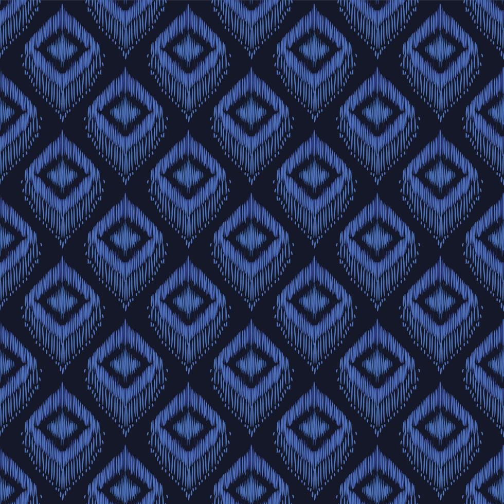 motif de forme géométrique de couleur bleue à main levée. vecteur