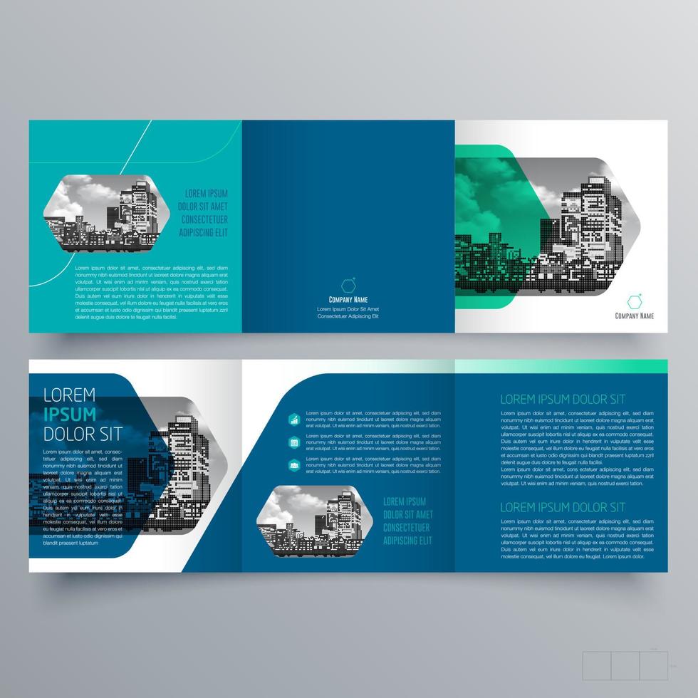 modèle de brochure à trois volets design géométrique minimaliste pour les entreprises et les entreprises. modèle de vecteur de brochure de concept créatif.