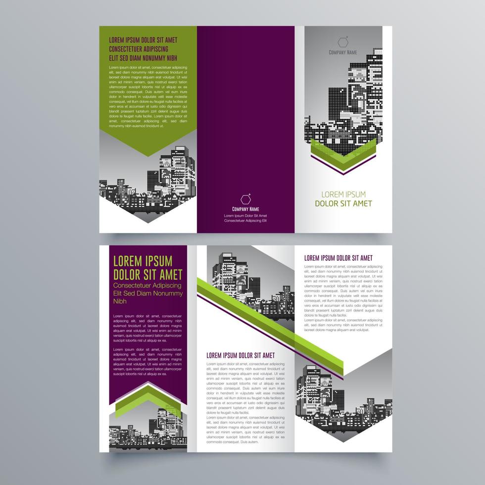 modèle de brochure à trois volets design géométrique minimaliste pour les entreprises et les entreprises. modèle de vecteur de brochure de concept créatif.