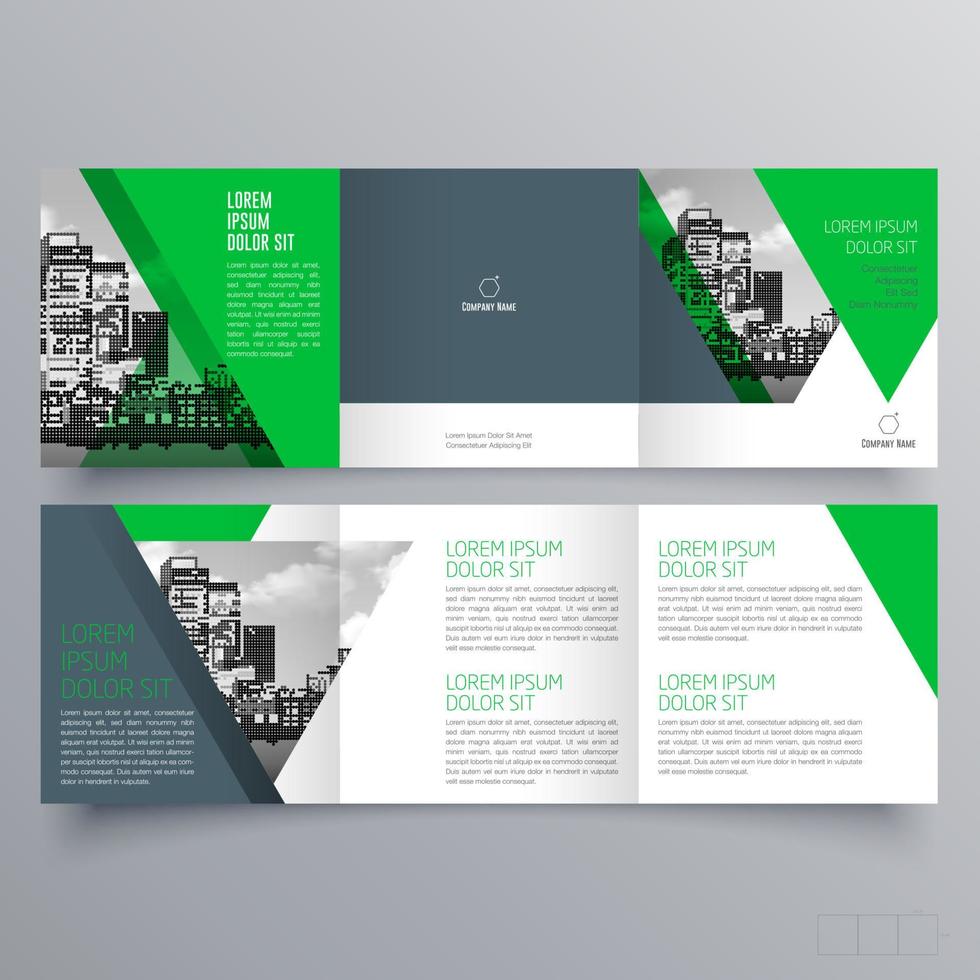 modèle de brochure à trois volets design géométrique minimaliste pour les entreprises et les entreprises. modèle de vecteur de brochure de concept créatif.