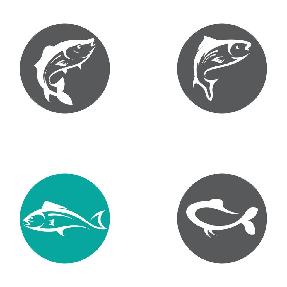 modèle de logo de poisson vecteur