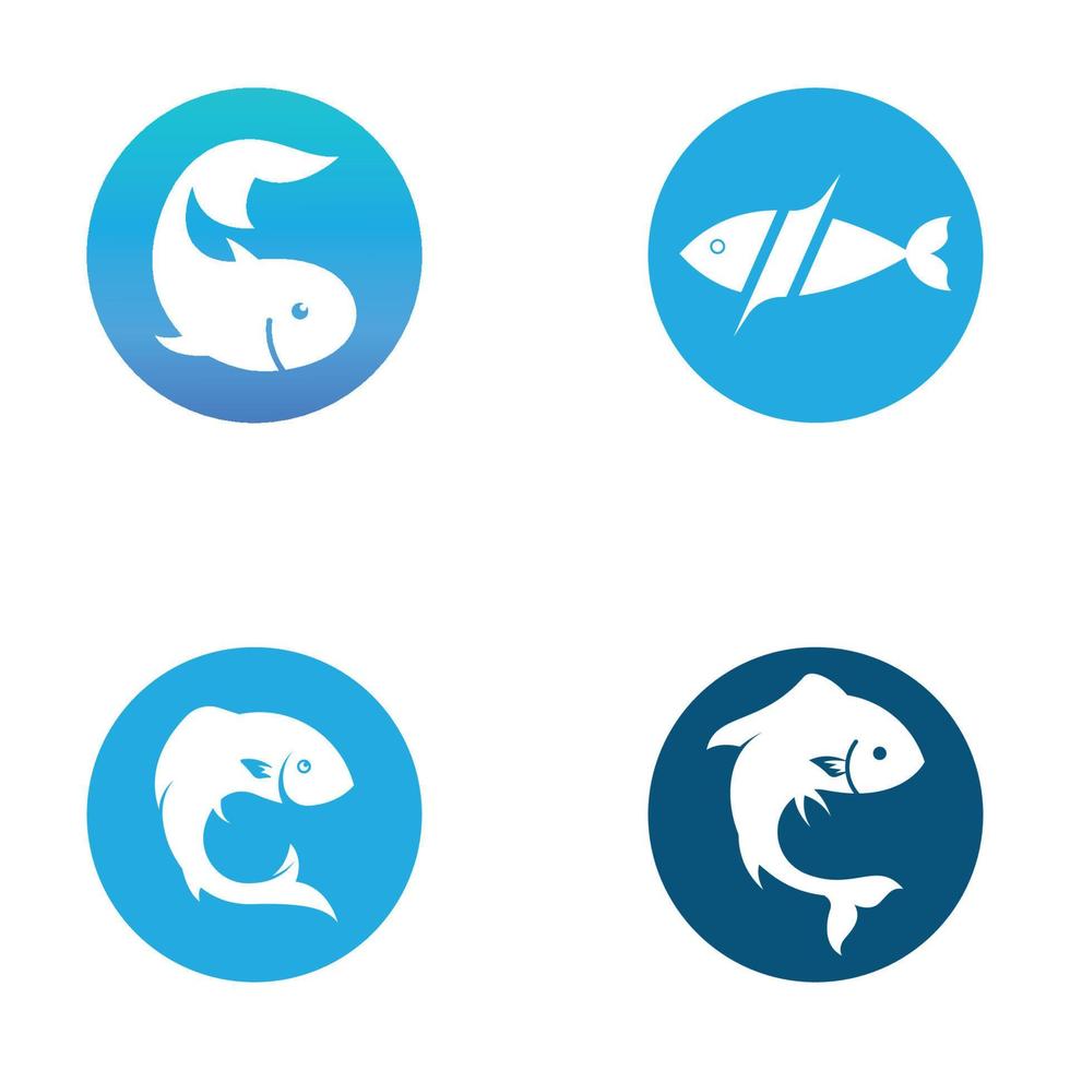 modèle de logo de poisson vecteur