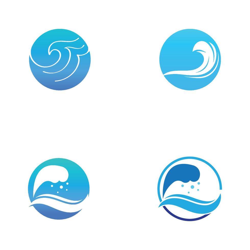 logo d'onde d'eau et logo d'onde de mer ou vagues d'eau de plage, avec concept de design vectoriel. vecteur