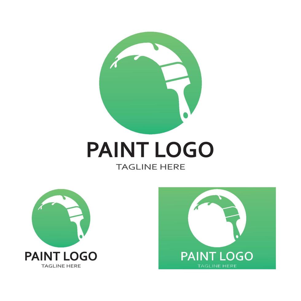 pinceau logo et symbole image vectorielle vecteur