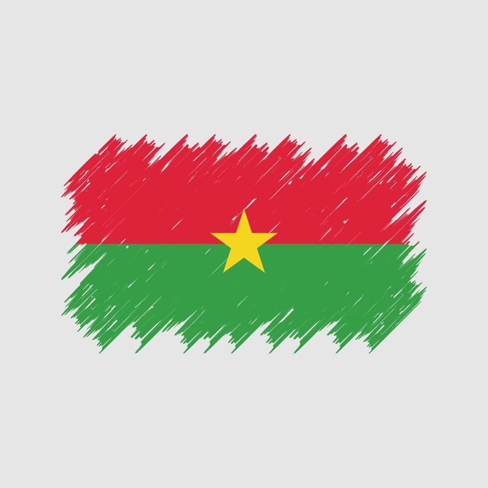 pinceau drapeau burkina faso. drapeau national vecteur