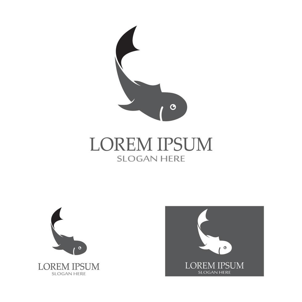 modèle de logo de poisson vecteur