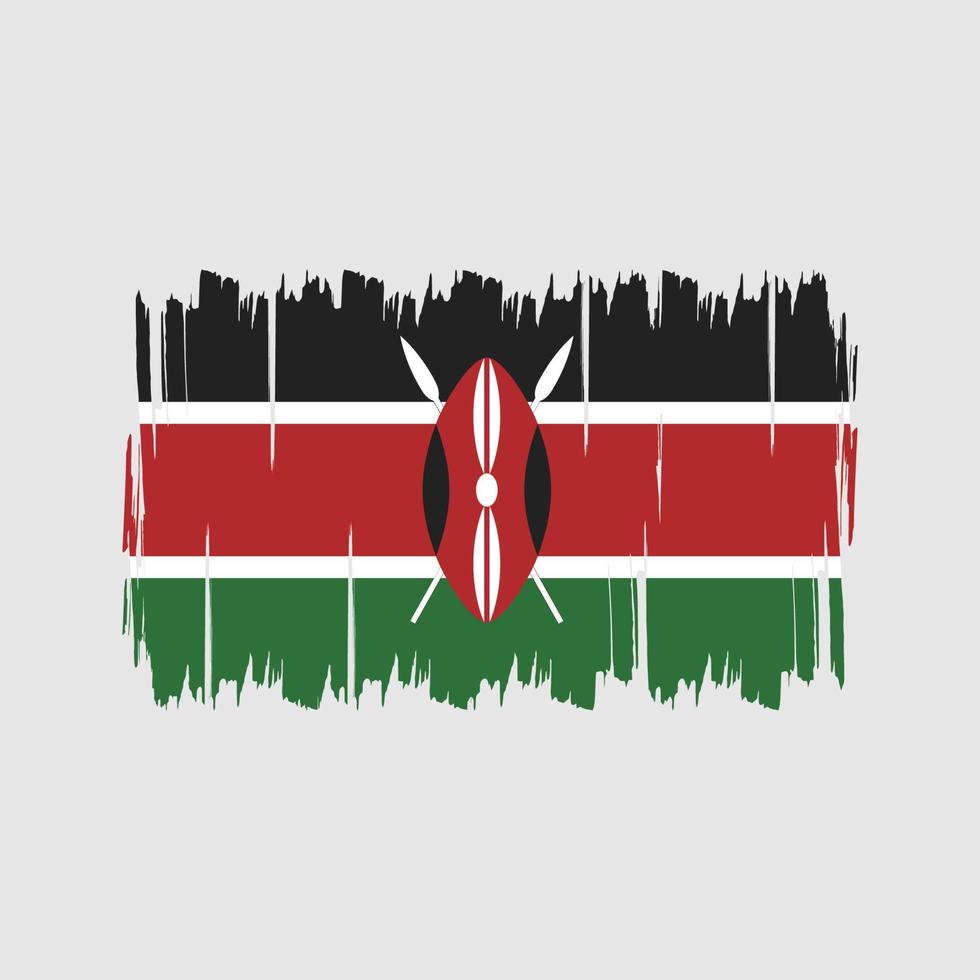 vecteur de drapeau du Kenya. drapeau national