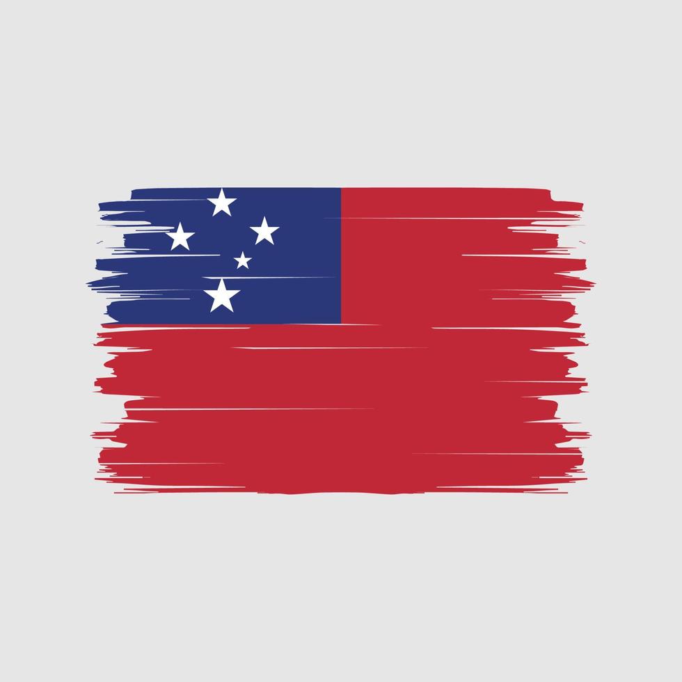 vecteur de brosse drapeau samoa. drapeau national