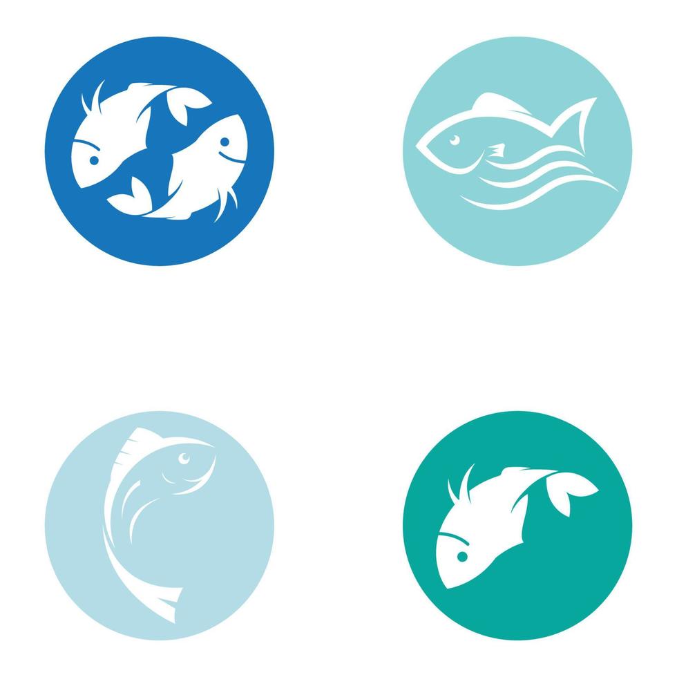 modèle de logo de poisson vecteur