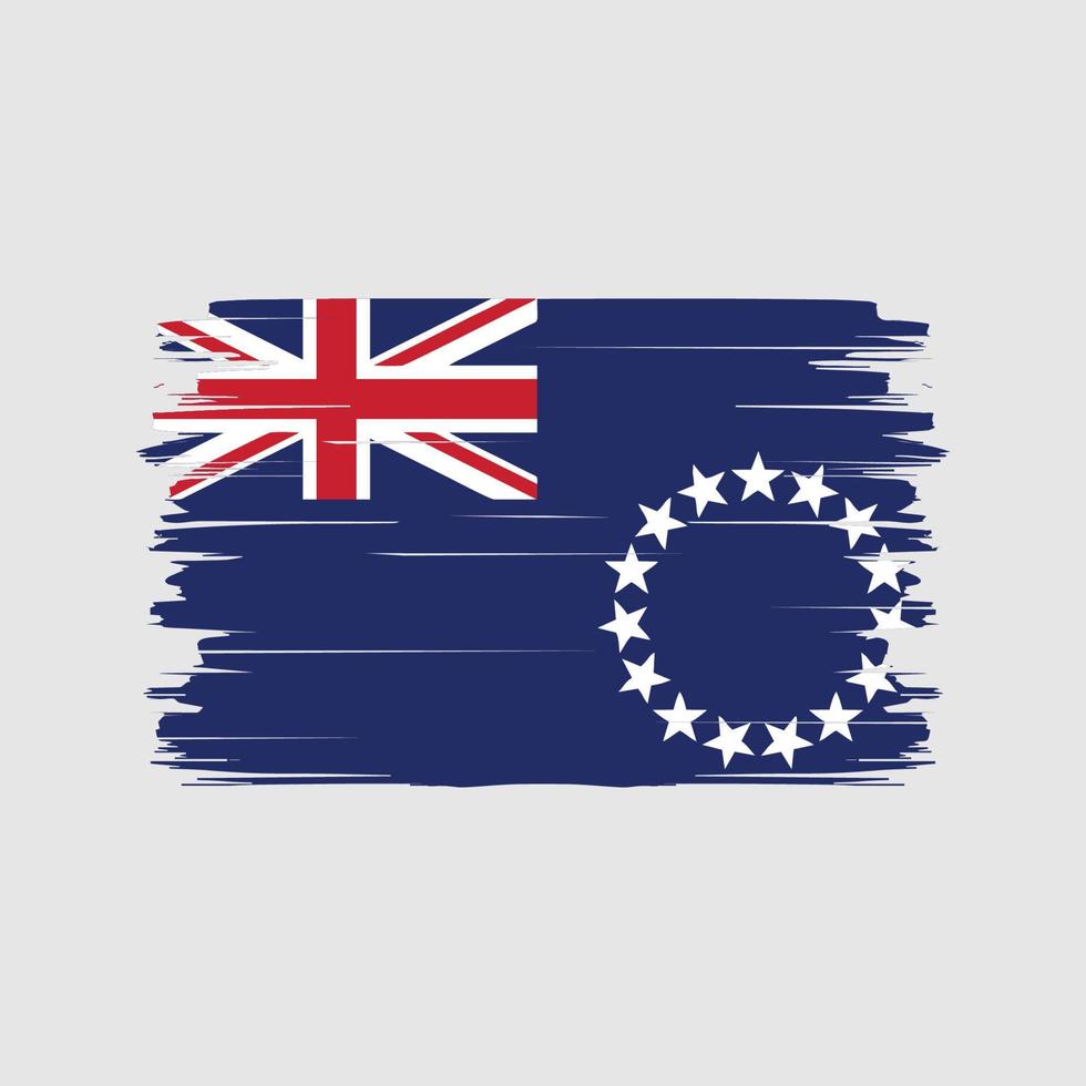 vecteur de brosse de drapeau des îles Cook. drapeau national