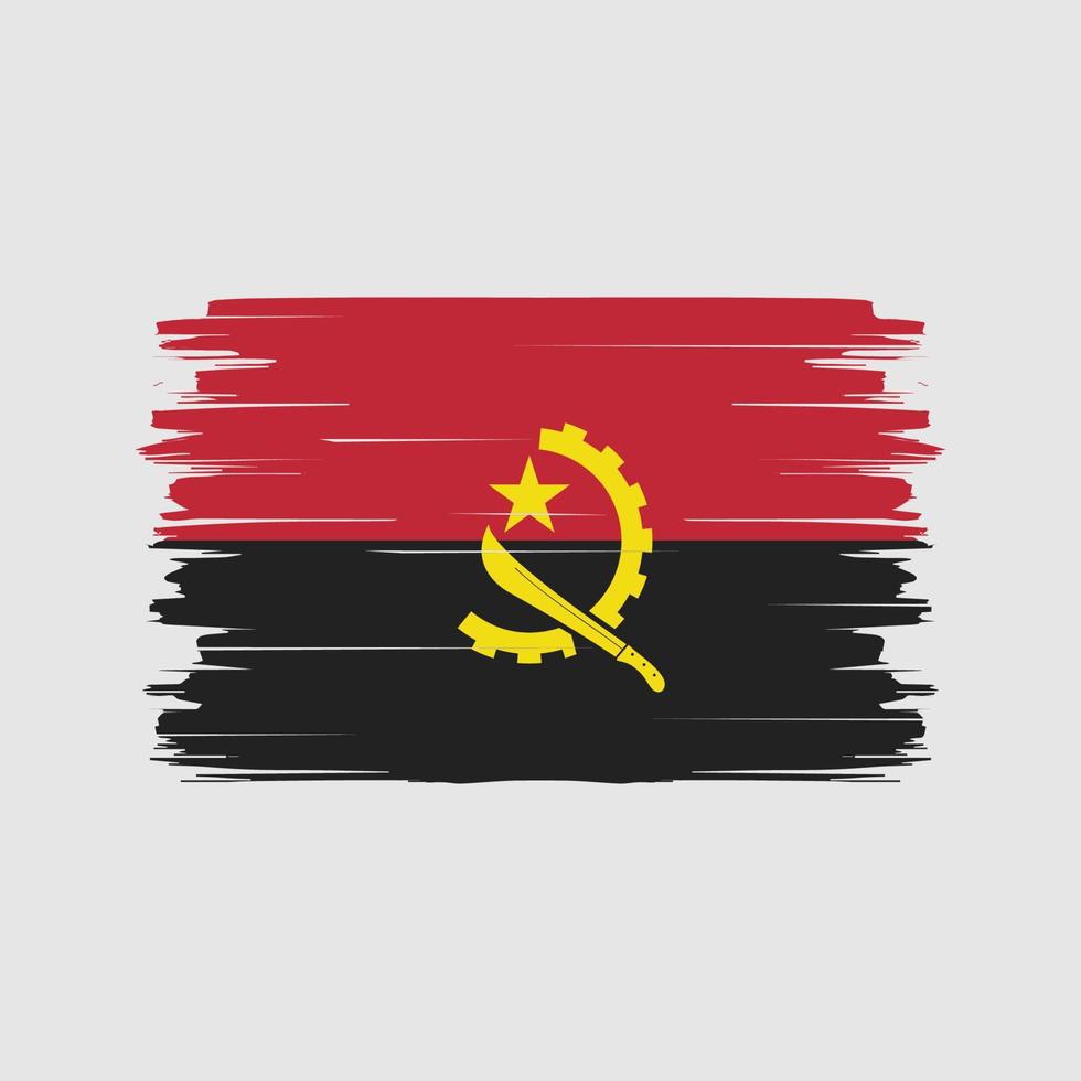 vecteur de brosse drapeau angola. drapeau national