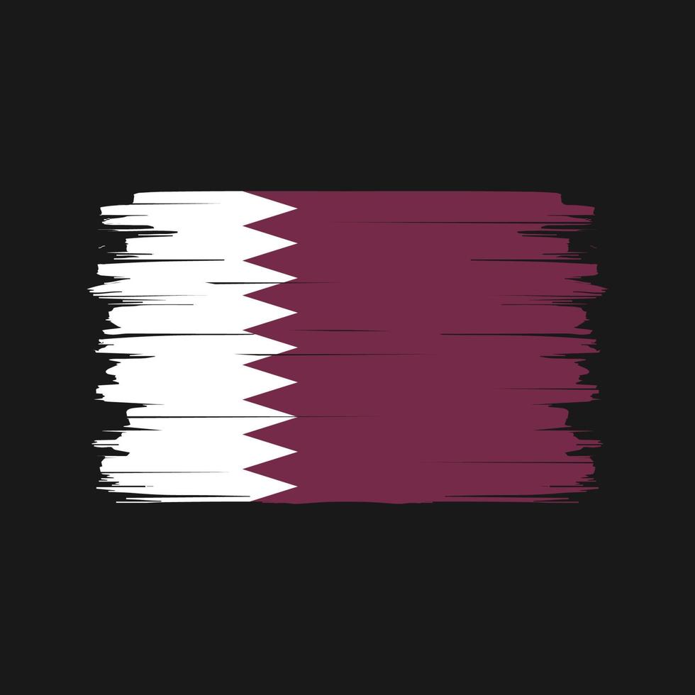 vecteur de brosse de drapeau qatar. drapeau national