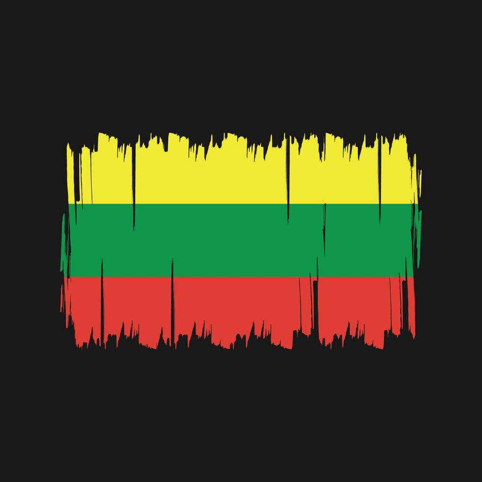 vecteur du drapeau de la Lituanie. drapeau national