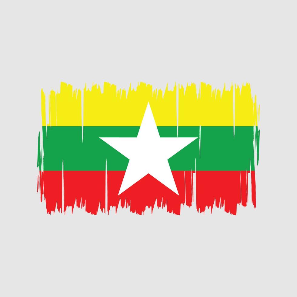 vecteur de drapeau du Myanmar. drapeau national