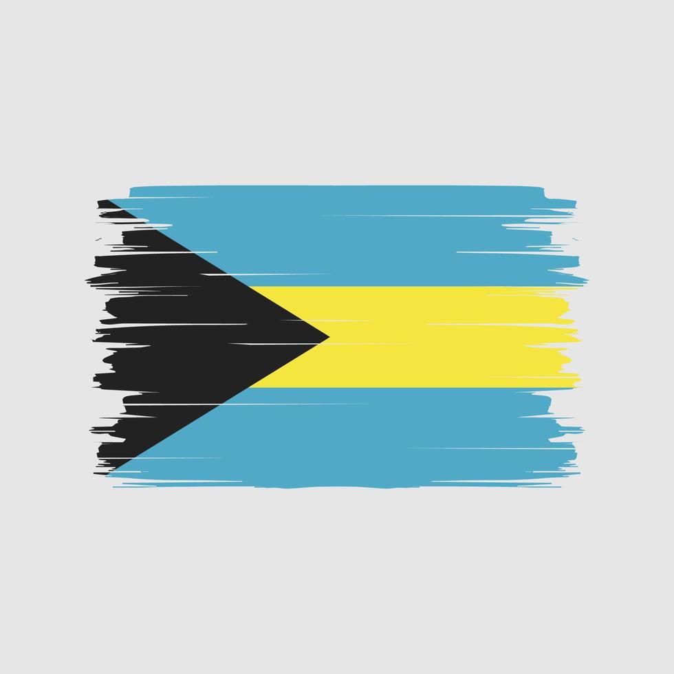 vecteur de brosse de drapeau des bahamas. drapeau national