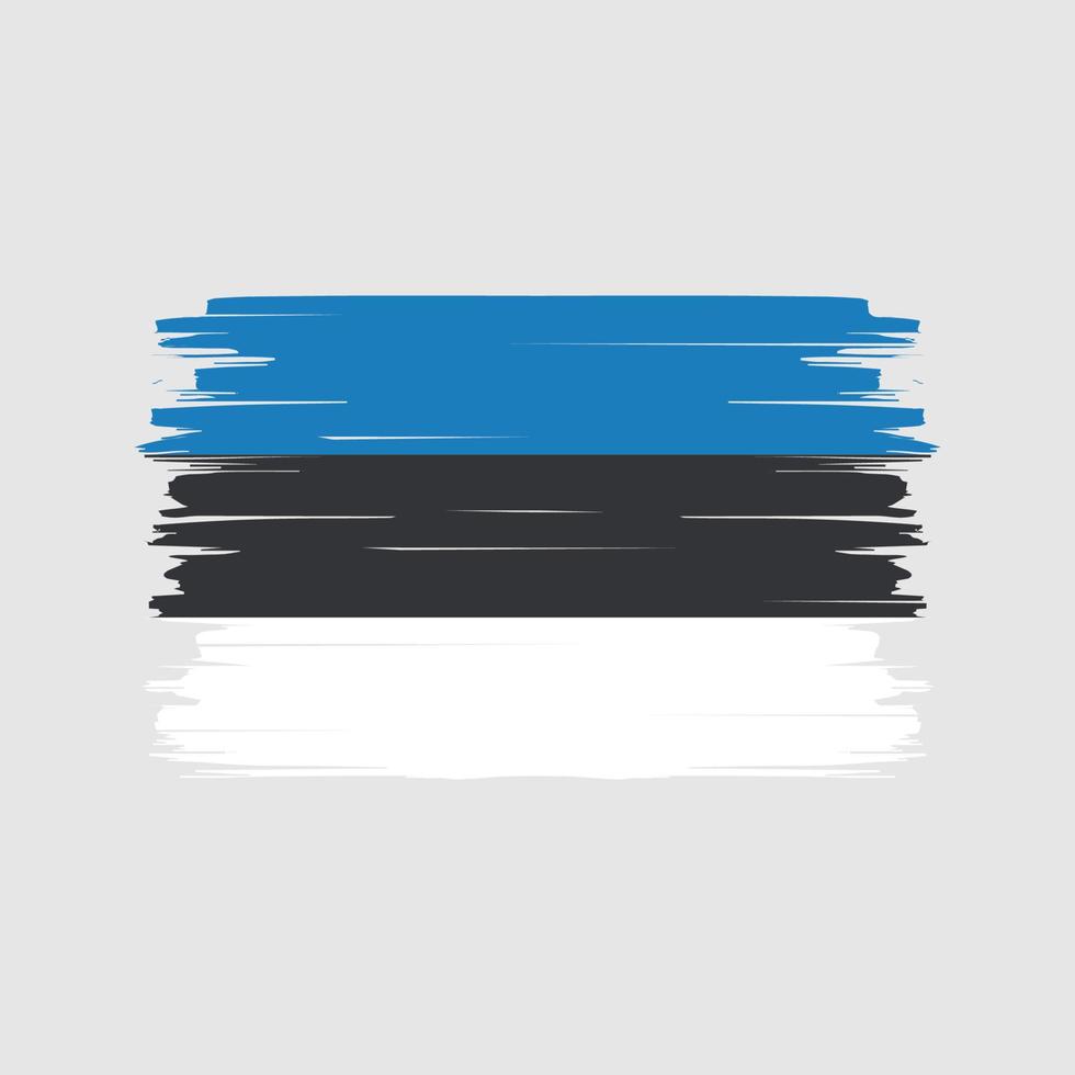 vecteur de brosse drapeau estonie. drapeau national