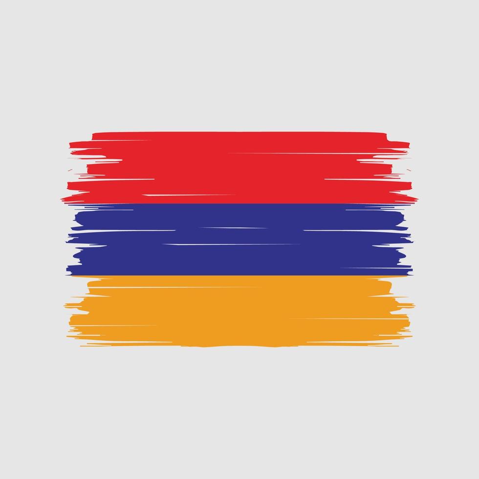 vecteur de brosse drapeau arménie. drapeau national