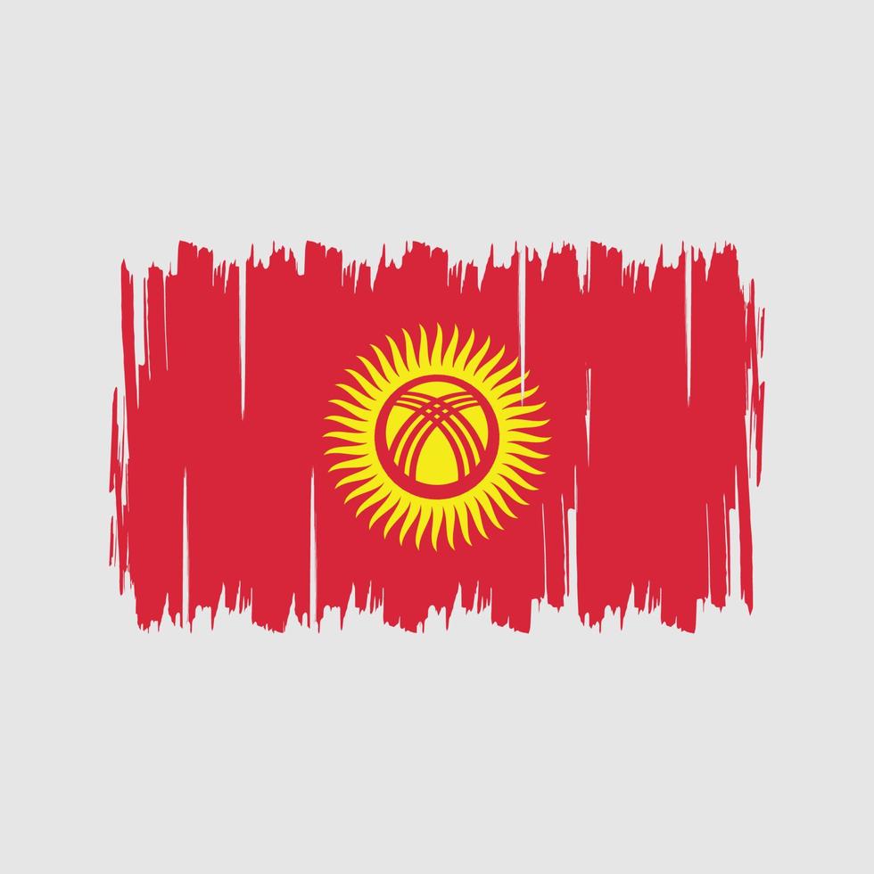 vecteur de drapeau du Kirghizistan. drapeau national