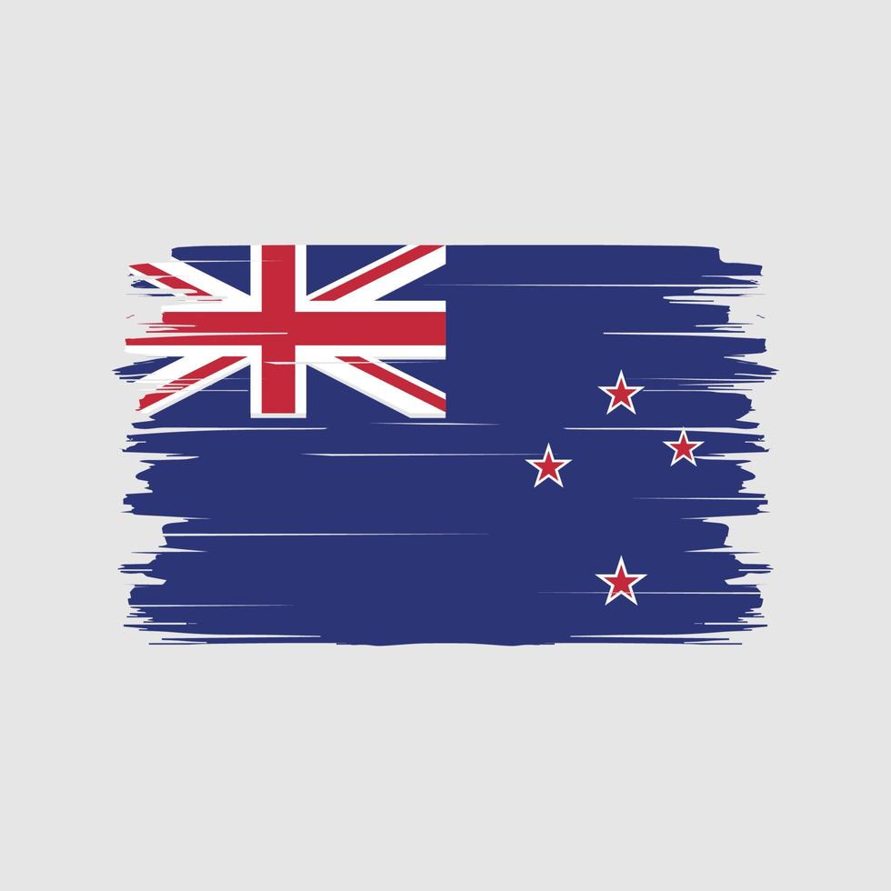 vecteur de brosse drapeau néo-zélandais. drapeau national