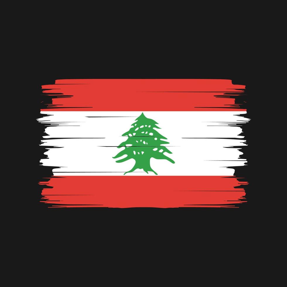 vecteur de brosse drapeau liban. drapeau national