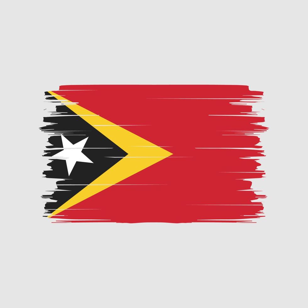 vecteur de brosse de drapeau du timor oriental. drapeau national