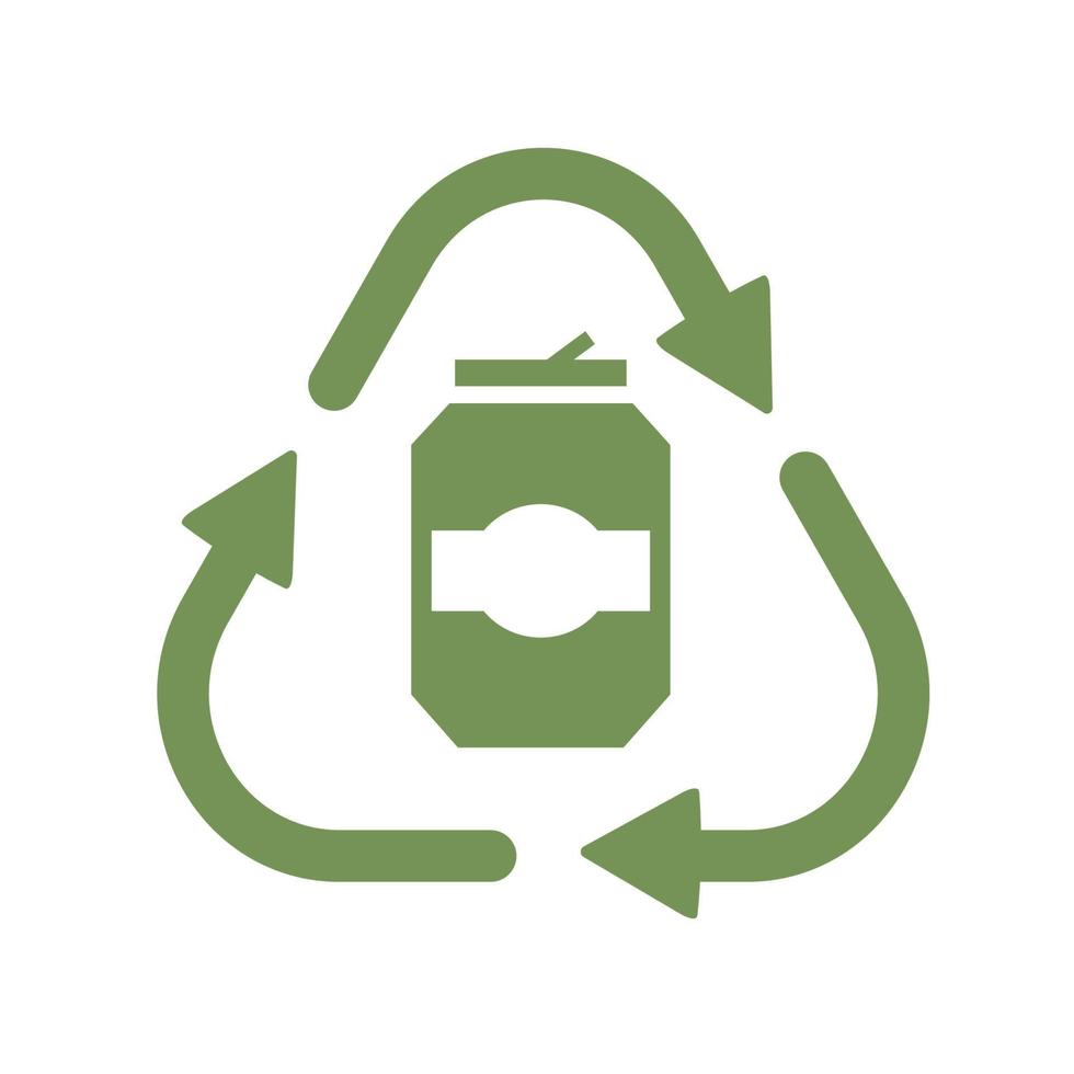 recycler l'aluminium peut recycler le symbole vectoriel