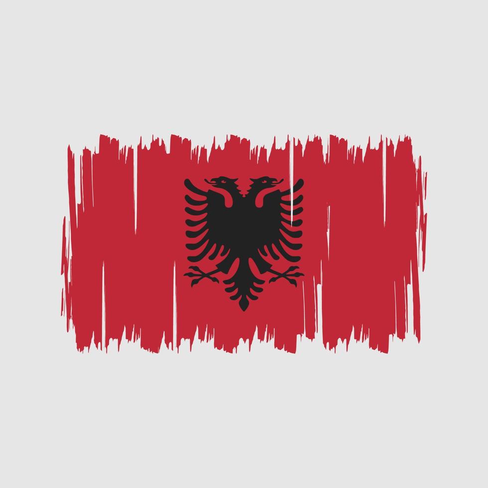 vecteur de drapeau d'albanie. drapeau national