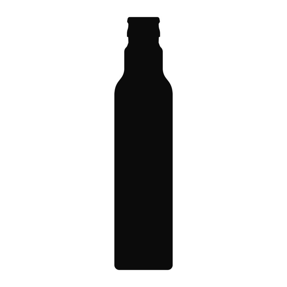 icône de bouteille de vecteur couleur noire