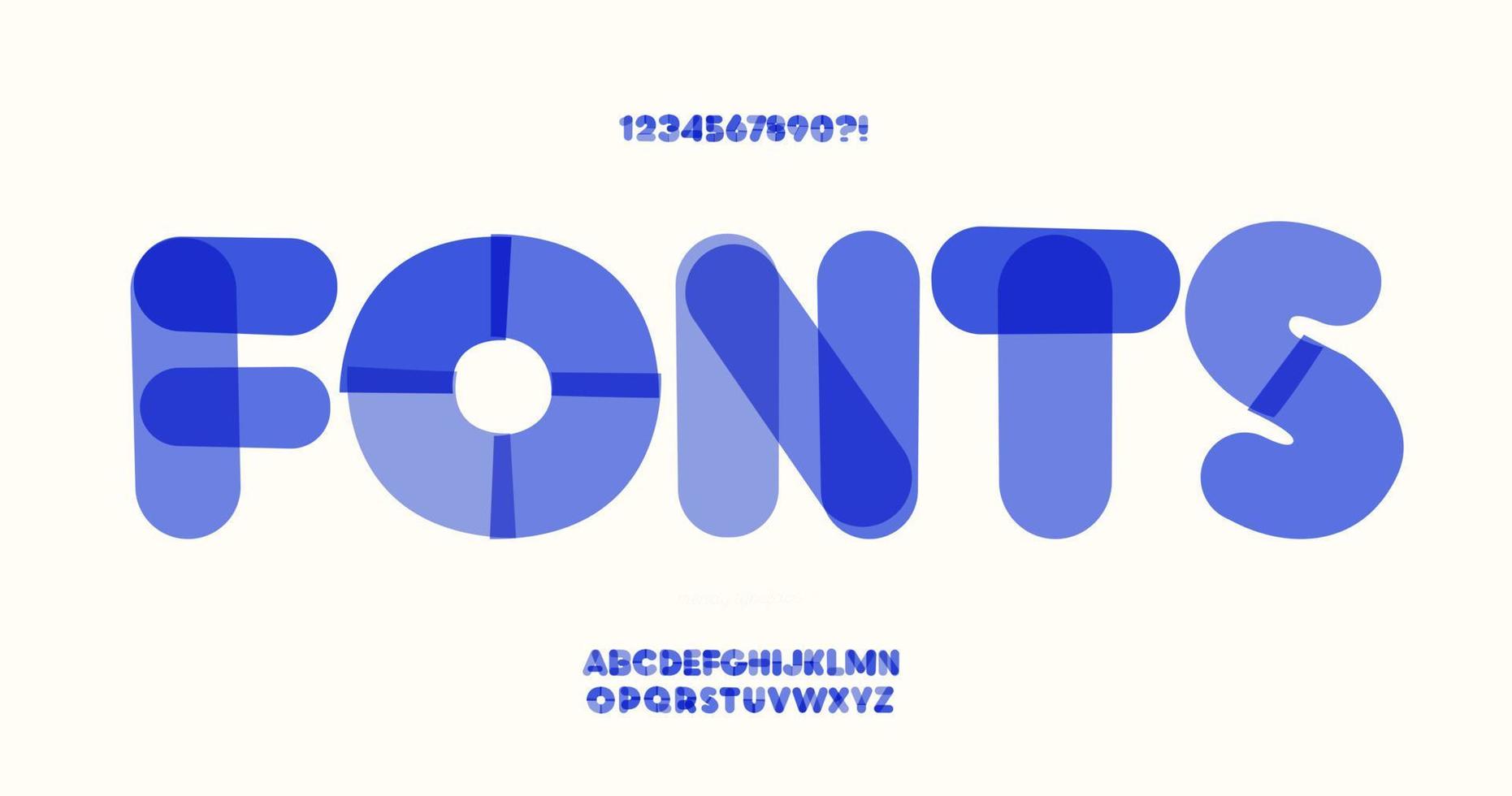 police vectorielle multiplier le style de typographie moderne vecteur