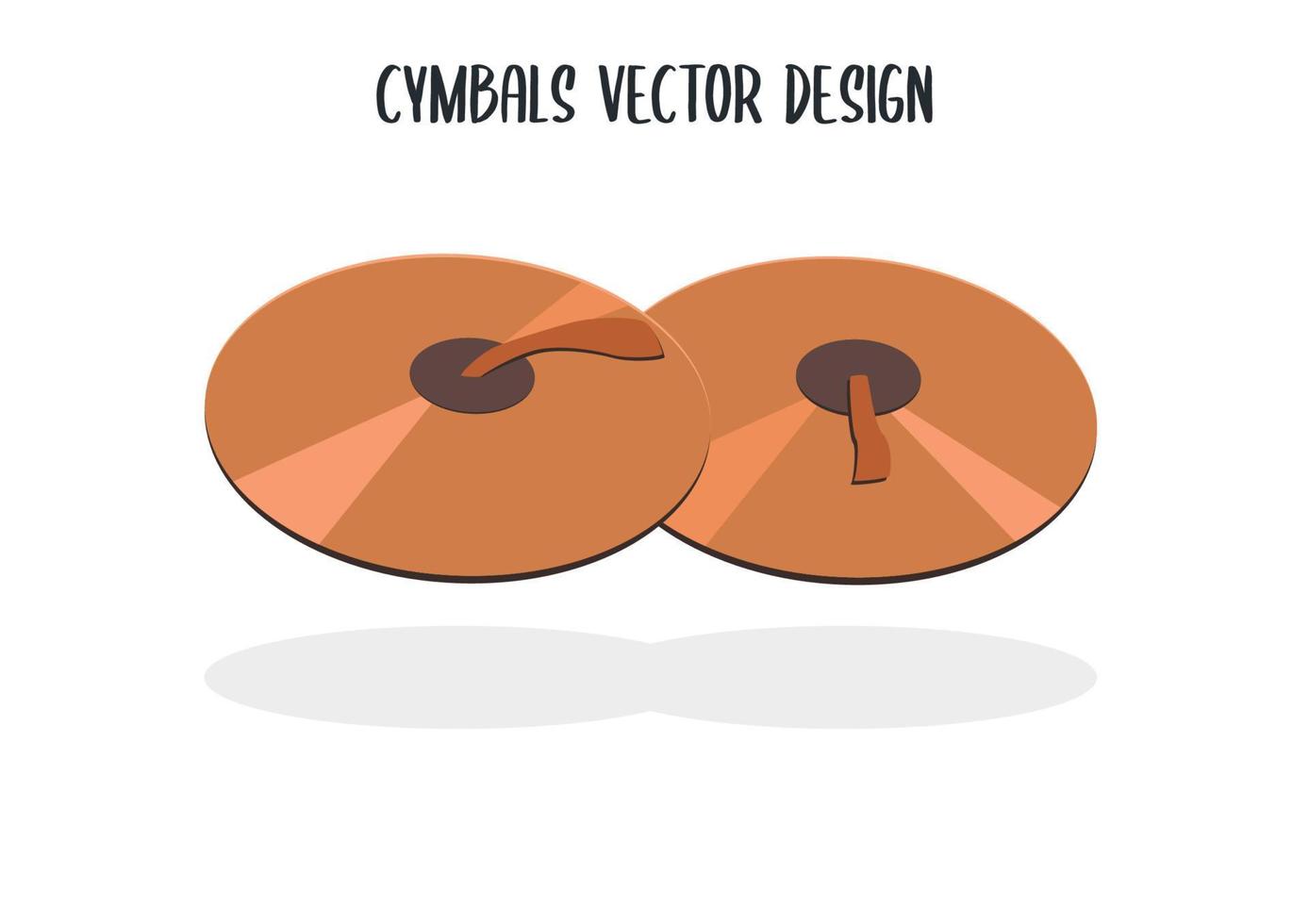 conception de vecteur de cymbales. illustration de vecteur de style plat cymbales isolé sur fond blanc. clipart de cymbales. design plat de cymbales. instrument de musique à percussion