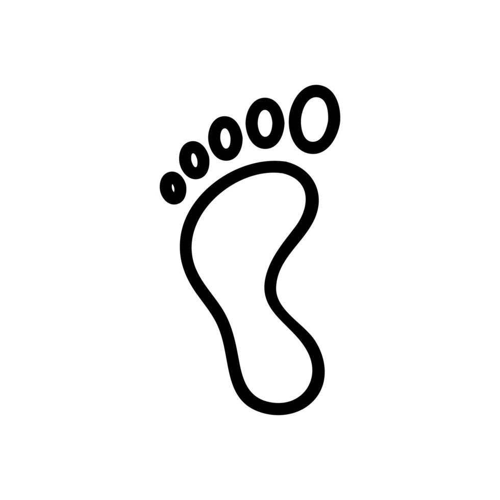 vecteur d'icône d'homme d'empreinte de pied. illustration de symbole de contour isolé