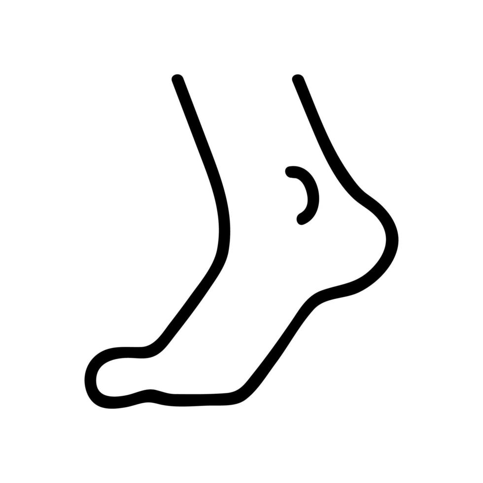 vecteur d'icône de pied. illustration de symbole de contour isolé