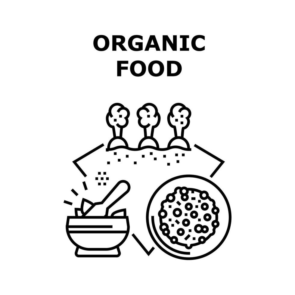 illustration de couleur de concept de vecteur d'aliments biologiques
