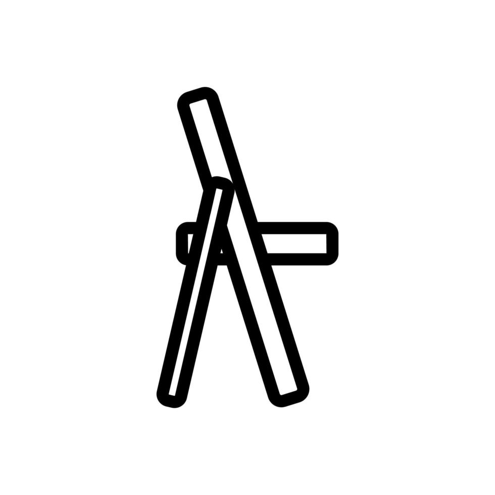 bâtons en bois de différentes tailles icône illustration vectorielle vecteur