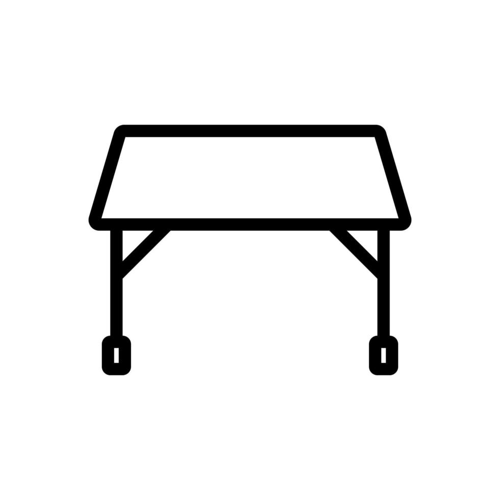 table de jardin en bois vue de dessus icône illustration vectorielle contour vecteur