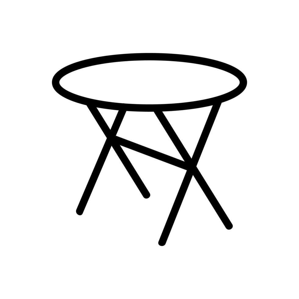 illustration vectorielle de l'icône de la table ronde à pattes croisées vecteur
