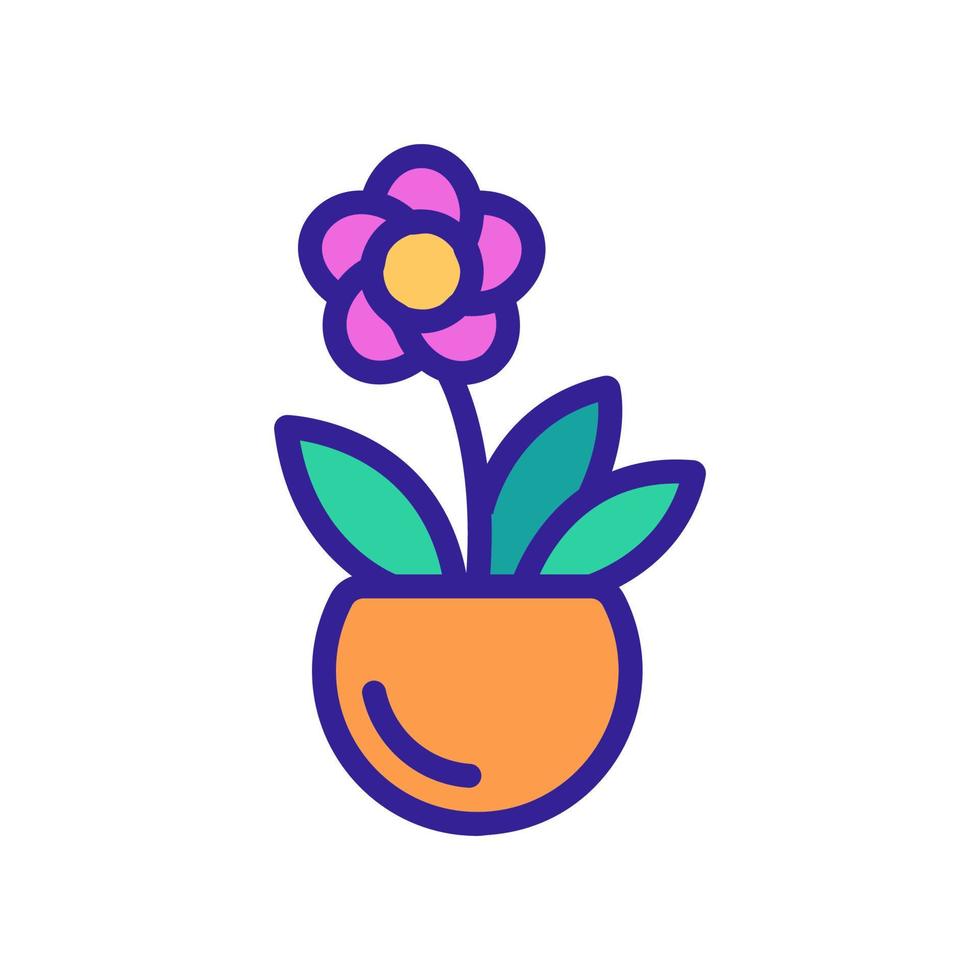illustration vectorielle de l'icône de la fleur d'empotage vecteur