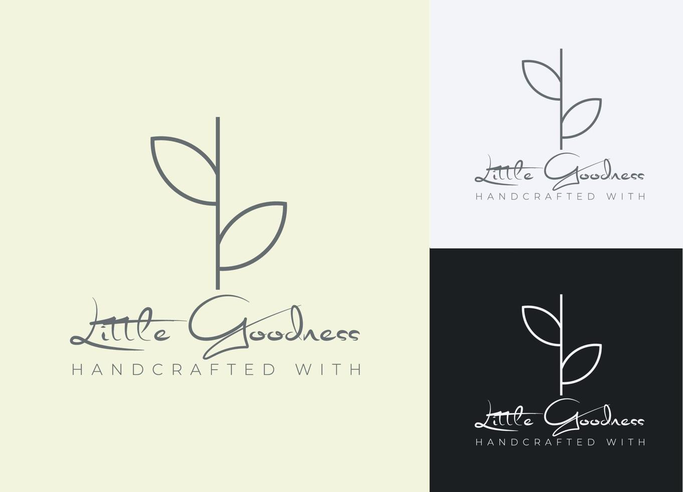 modèle de conception de logo floral minimaliste vecteur