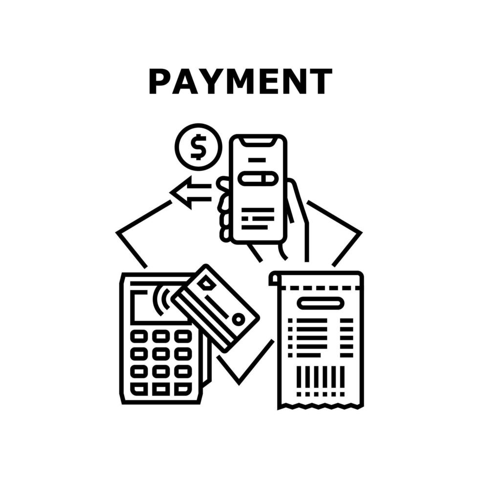 illustration de couleur de concept de vecteur de service de paiement