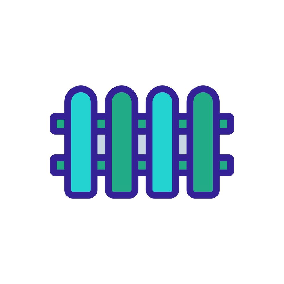 vecteur d'icône de clôture en bois. illustration de symbole de contour isolé