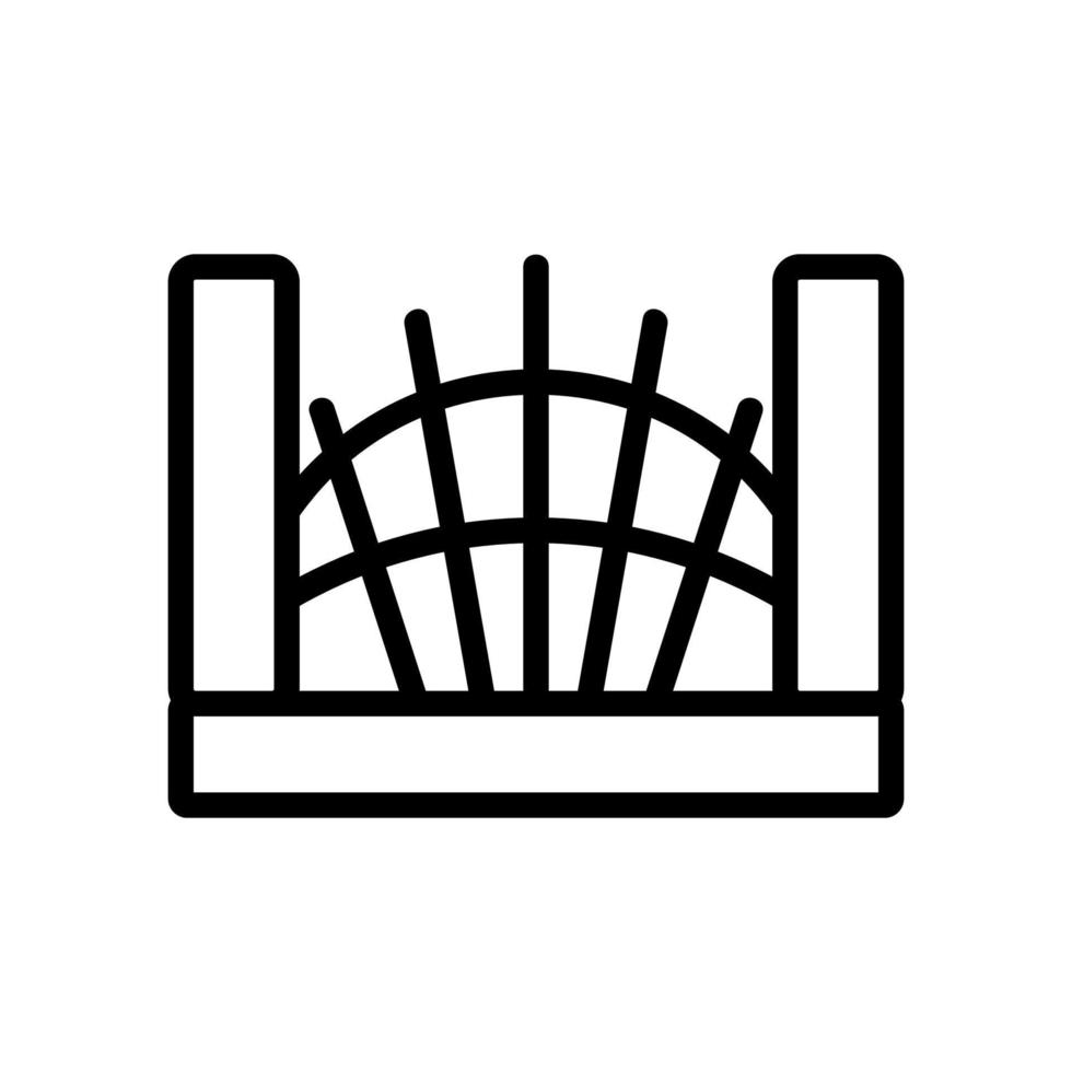 vecteur d'icône de clôture métallique. illustration de symbole de contour isolé
