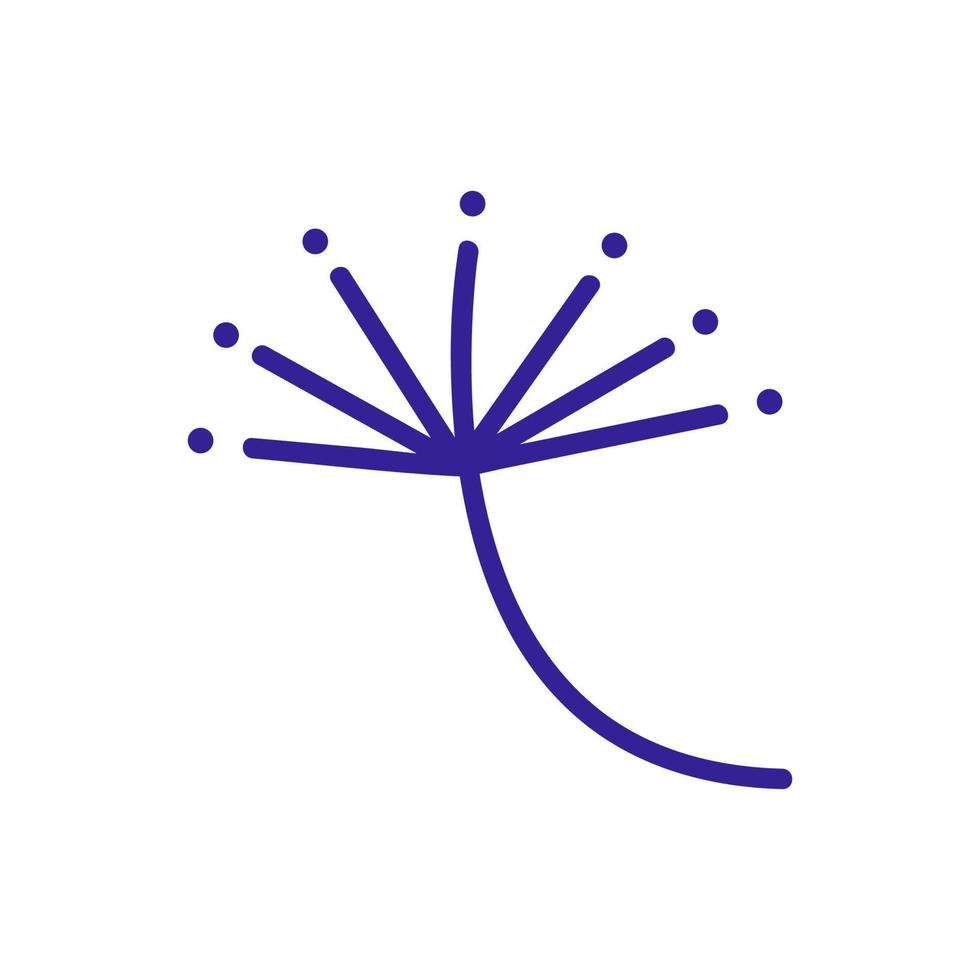 illustration de contour vectoriel d'icône d'inflorescence de fenouil biologique