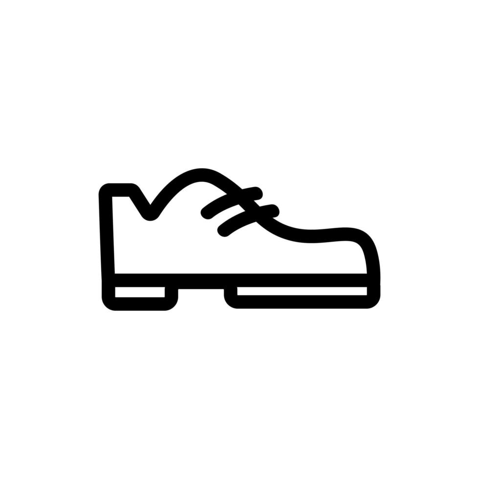 vecteur d'icône de chaussures. illustration de symbole de contour isolé