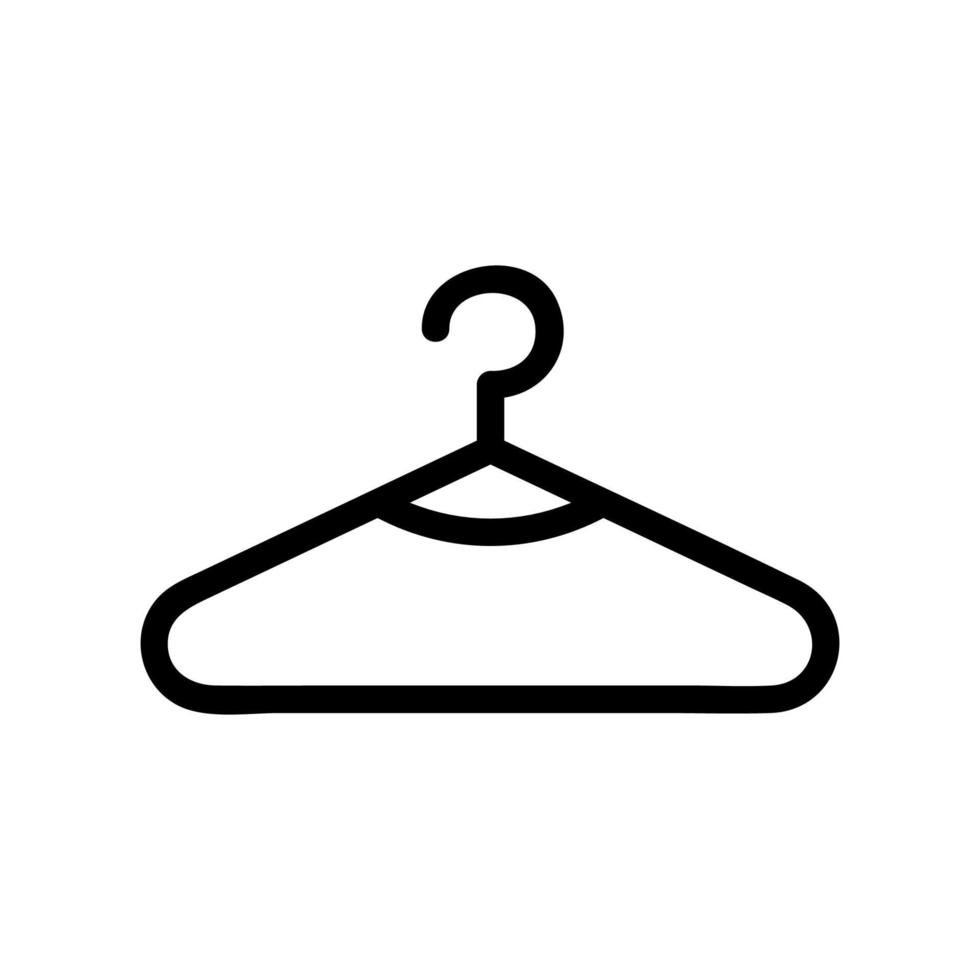 vecteur d'icône de vêtements de cintre. illustration de symbole de contour isolé