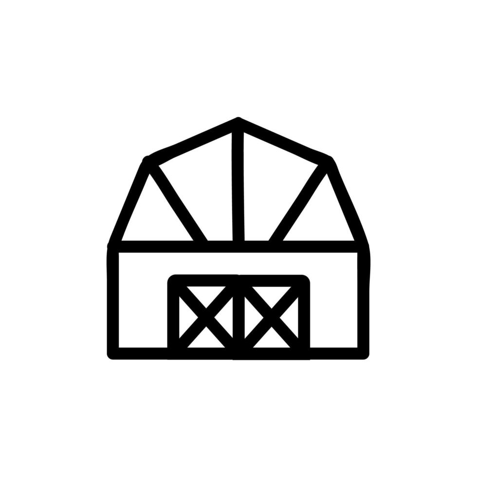 vecteur d'icône de ferme de maison. illustration de symbole de contour isolé